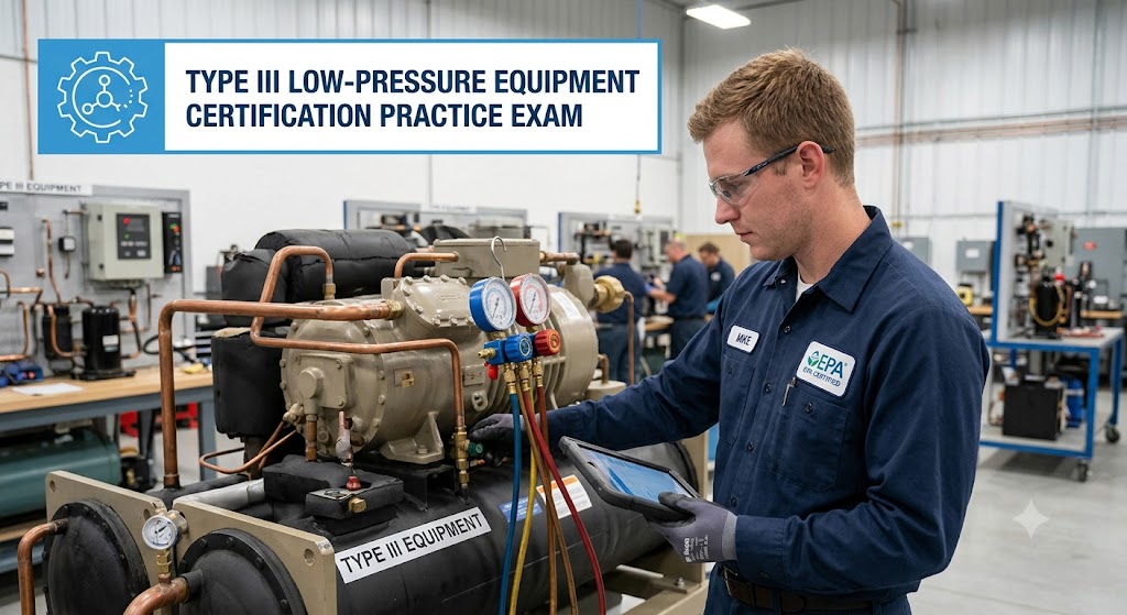 Type III Low Pressure Equipment Certification Practice Test Banner