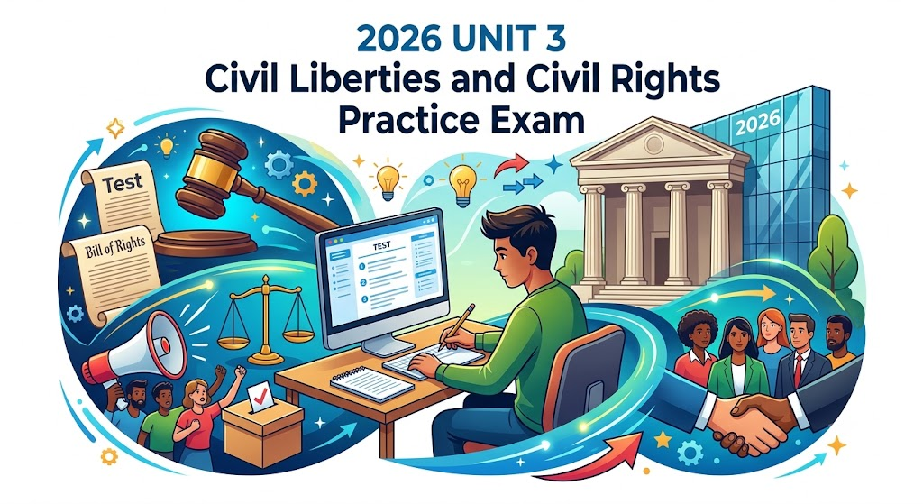 UNIT 3 Civil Liberties and Civil Rights Practice Test 2026 Banner