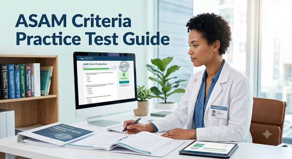 American Society of Addiction Medicine (ASAM) Criteria Practice Test Banner