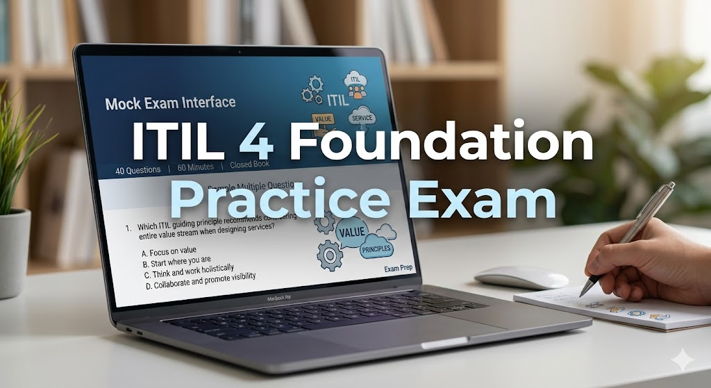 ITIL 4 Foundation Practice Exam Banner