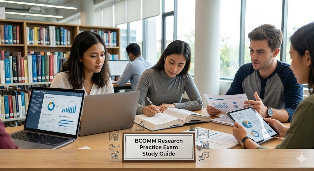 BCOMM Research Practice Test Banner
