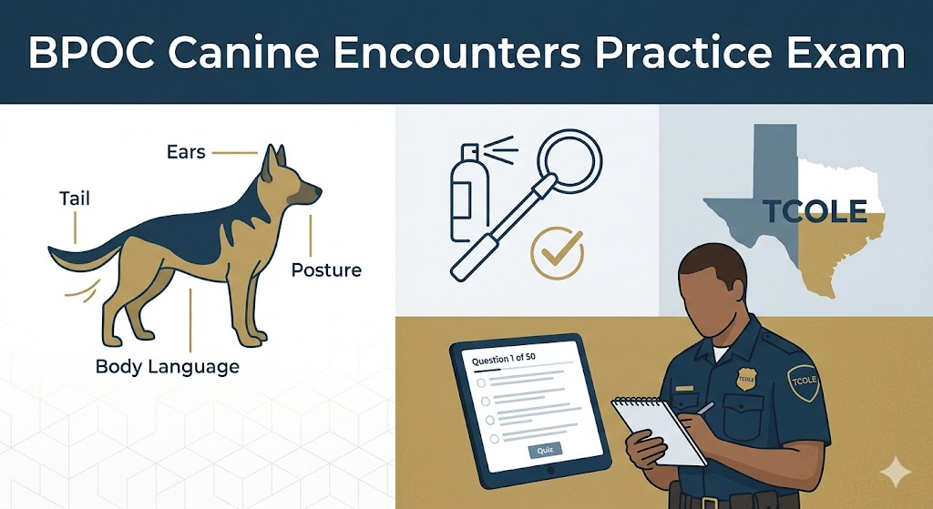 BPOC Canine Encounters Practice Test Banner