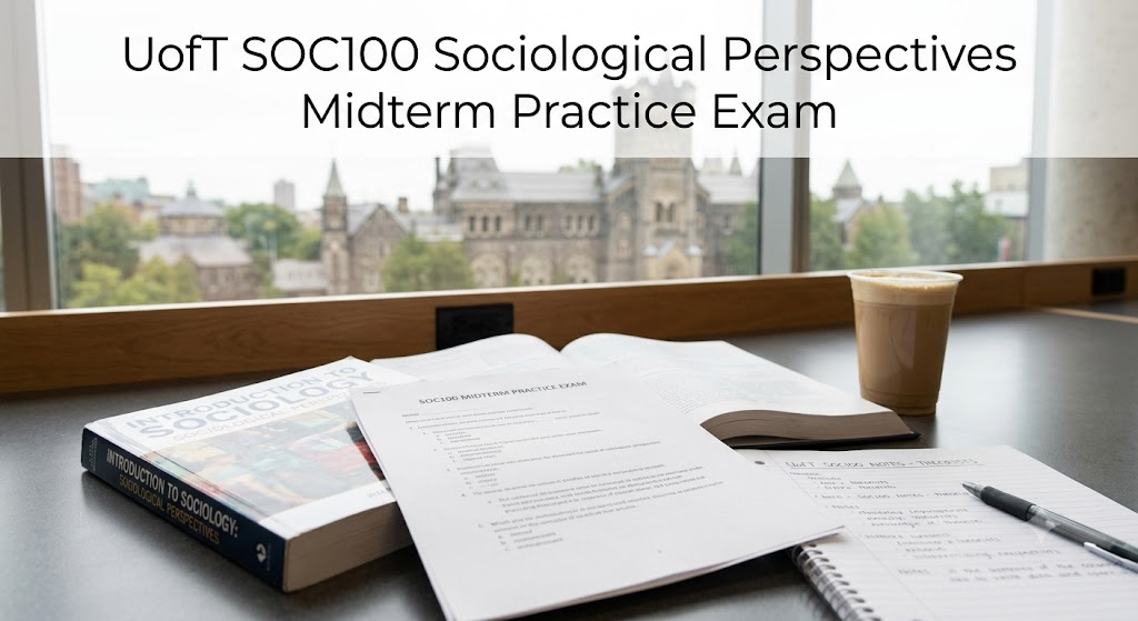 University of Toronto (UofT) SOC100 Introduction to Sociology I – Sociological Perspectives Midterm Practice Test Banner