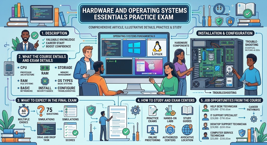 Hardware and Operating Systems Essentials Practice Test Banner