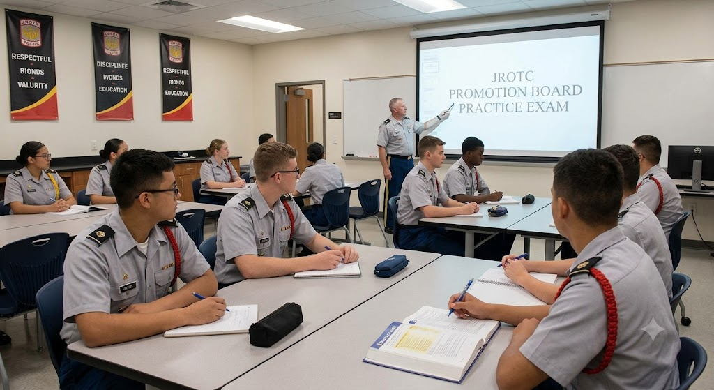 JROTC Promotion Board Practice Test Banner