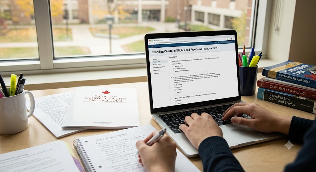 Canadian Charter of Rights and Freedoms Practice Exam Banner