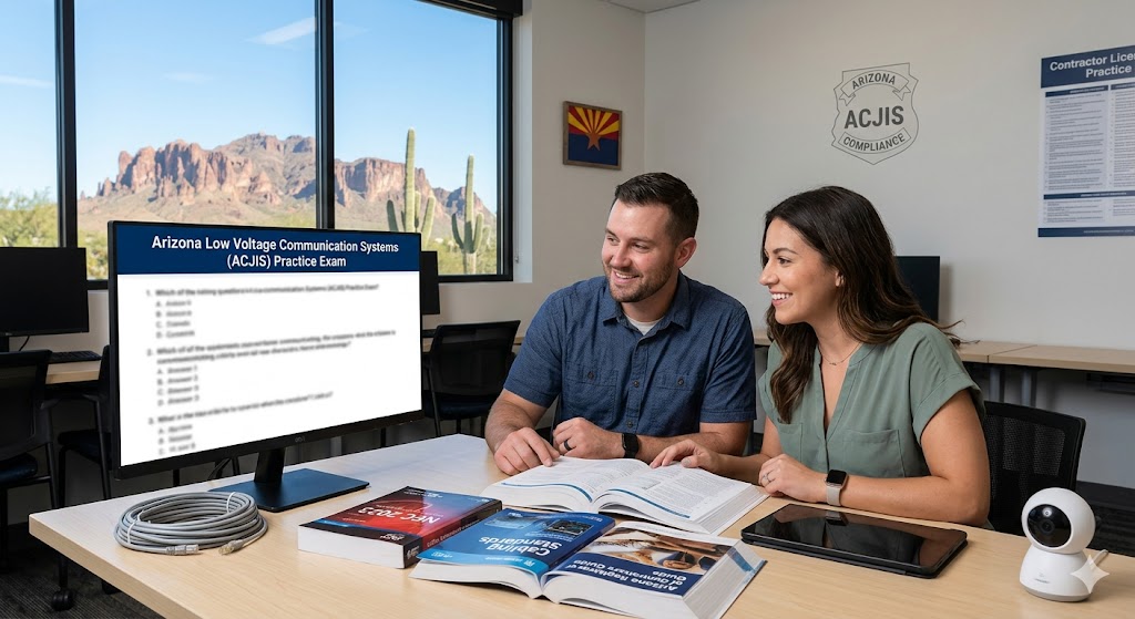 Arizona Low Voltage Communication Systems (ACJIS) Practice Exam Banner