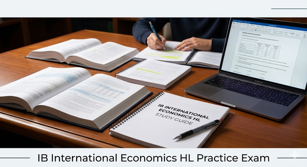 IB International Economics Higher Level (HL) Practice Exam Banner