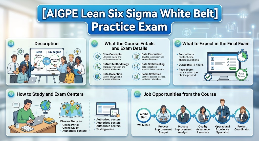 AIGPE Lean Six Sigma White Belt Certification Practice Test Banner