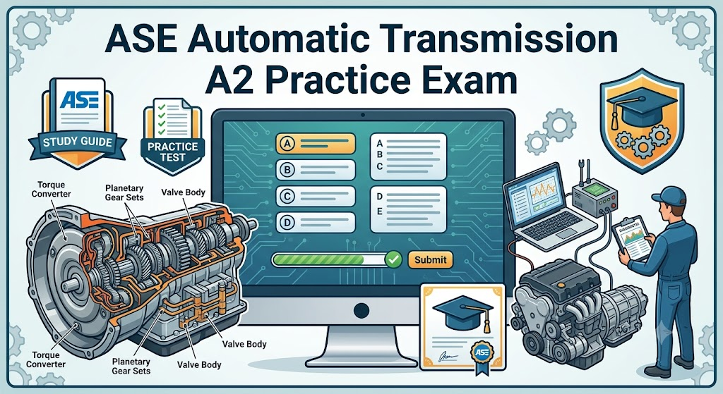 ASE Automatic Transmission and Transaxle (A2) Practice Test Banner