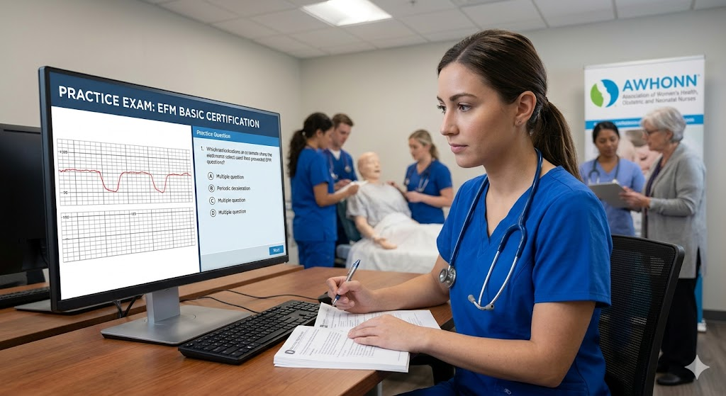 Basic Fetal Heart Monitoring Certification Practice Exam Banner