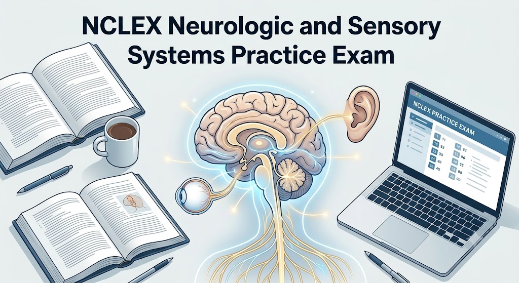 NCLEX Neurologic and Sensory Systems Practice Exam Banner