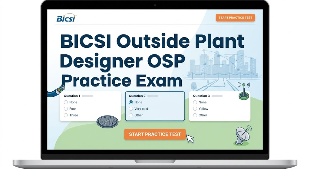 BICSI Outside Plant Designer (OSP) Practice Exam Banner