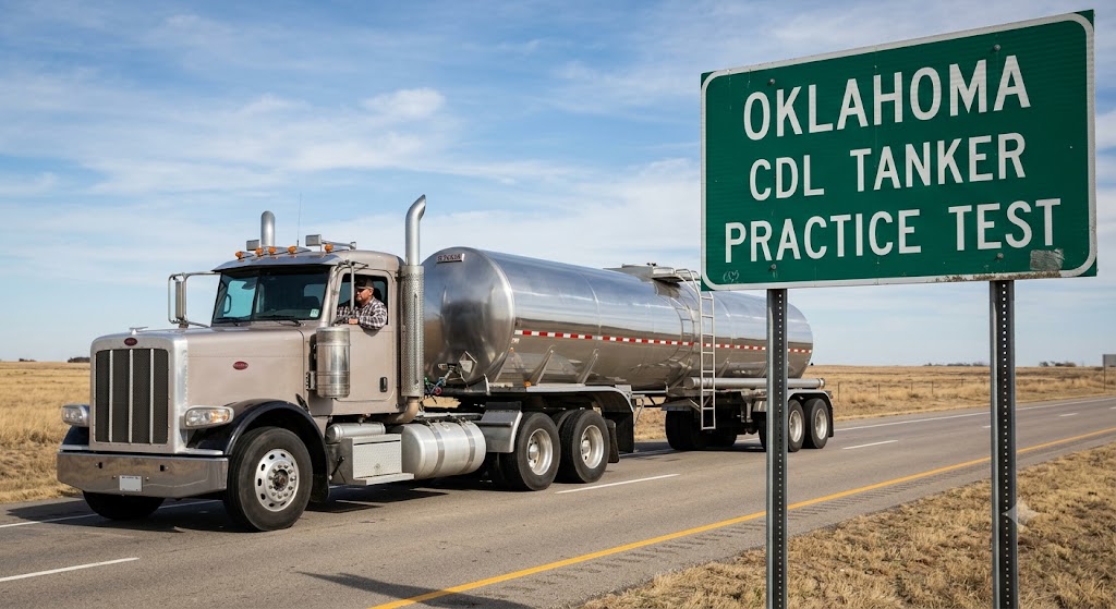 Oklahoma CDL Tanker Practice Test Banner