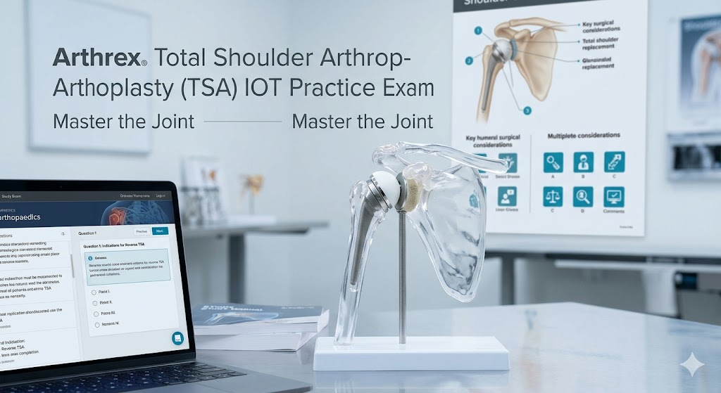 Arthrex Total Shoulder Arthroplasty (TSA) IOT Practice Test Banner