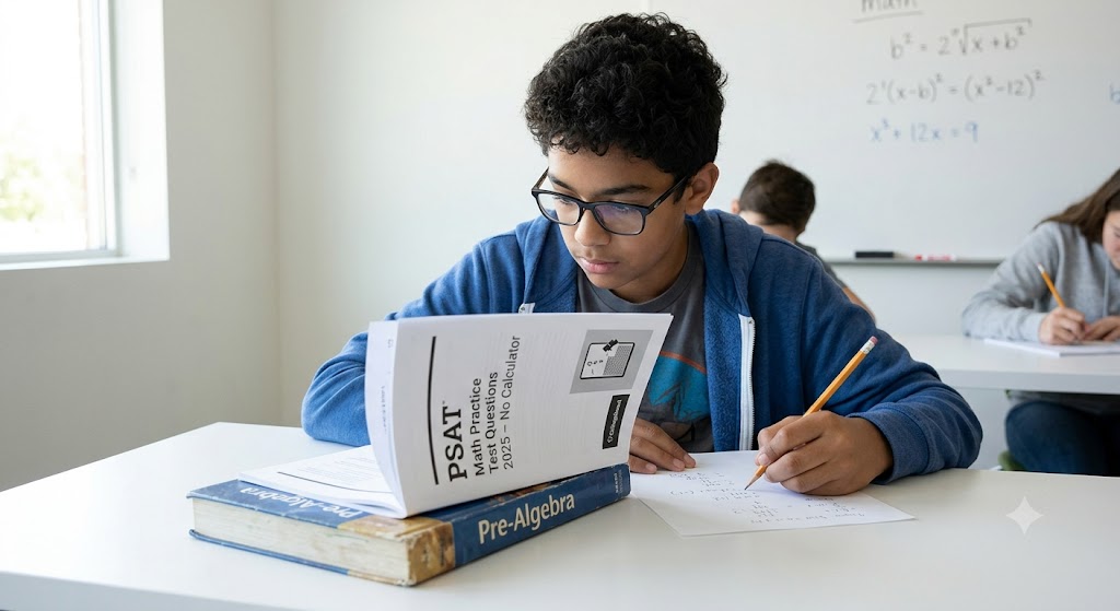 PSAT Math Practice Test Questions 2025 – No Calculator Banner