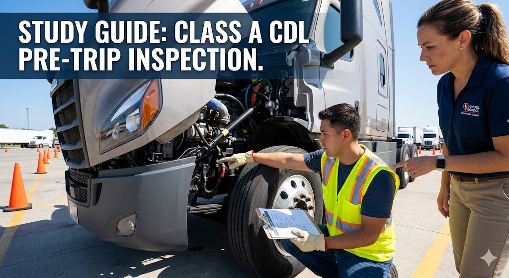 Class A CDL Pre-Trip Inspection Practice Exam Banner
