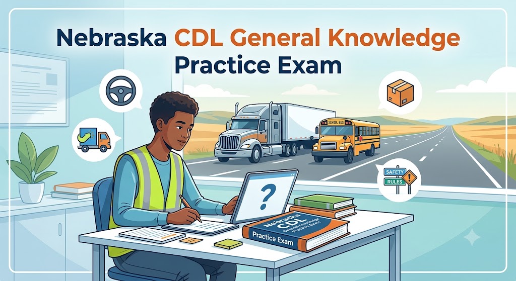 Nebraska CDL General Knowledge Practice Test 3 Banner