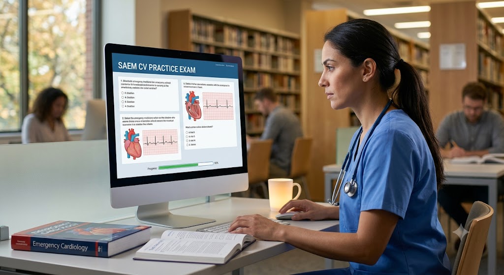 SAEM Cardiovascular (CV) Practice Test Banner