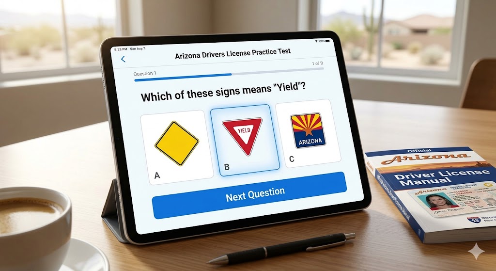 Arizona Drivers License Practice Test Banner