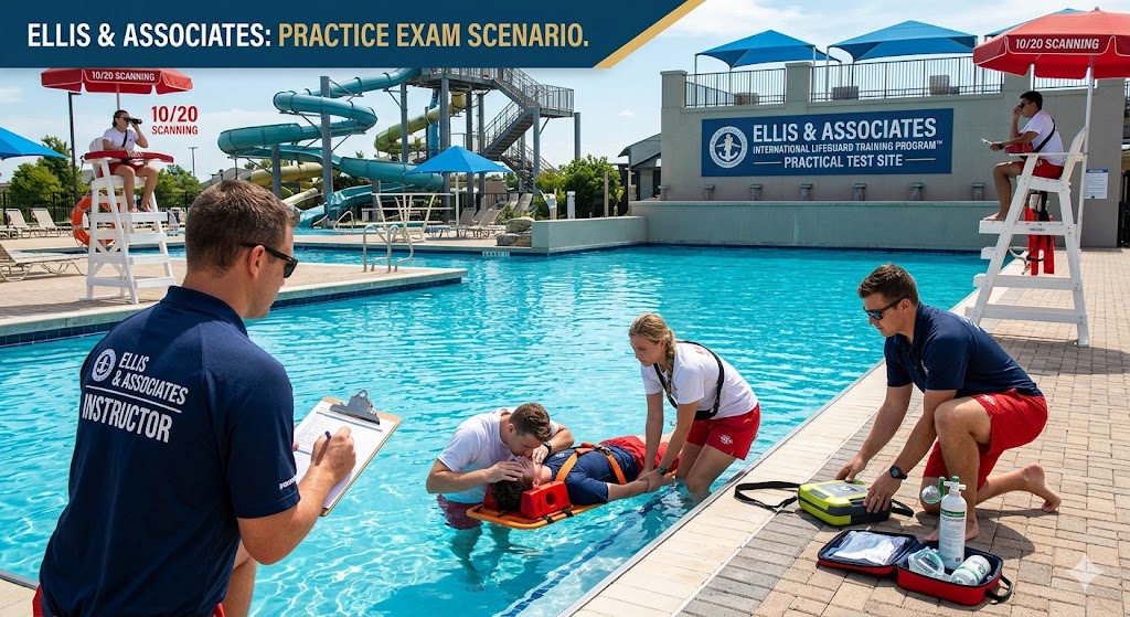 Ellis and Associates Lifeguard Training Practice Exam Banner