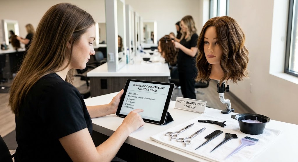 Tennessee Cosmetology Practice Exam Banner