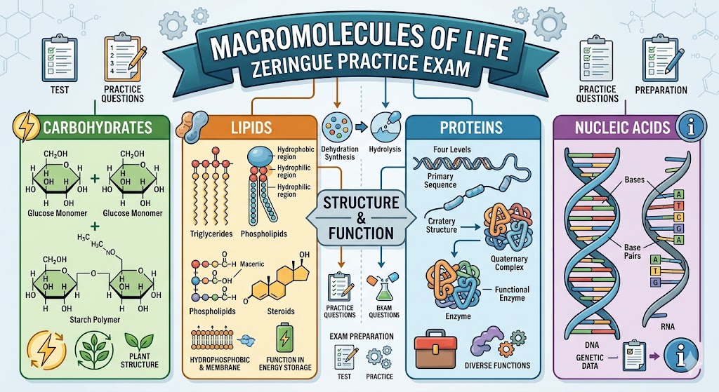 Macromolecules of Life – Zeringue Practice Test Banner