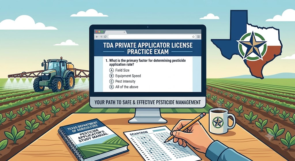 TDA Private Applicator License Practice Exam Banner