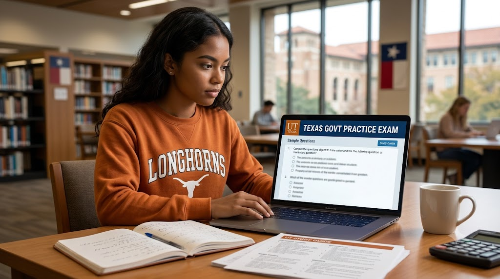UT Texas Government Only Credit Practice Exam Banner