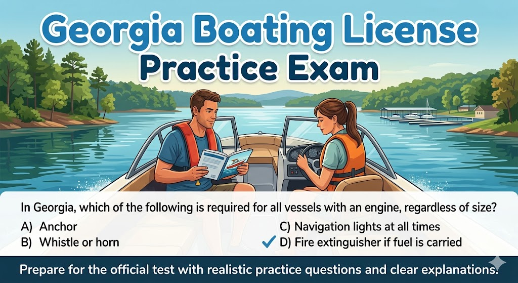 Georgia Boating License Practice Test Banner