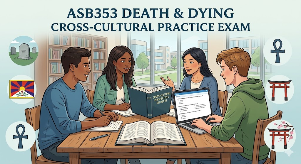 ASU ASB353 Death and Dying Practice Exam Banner