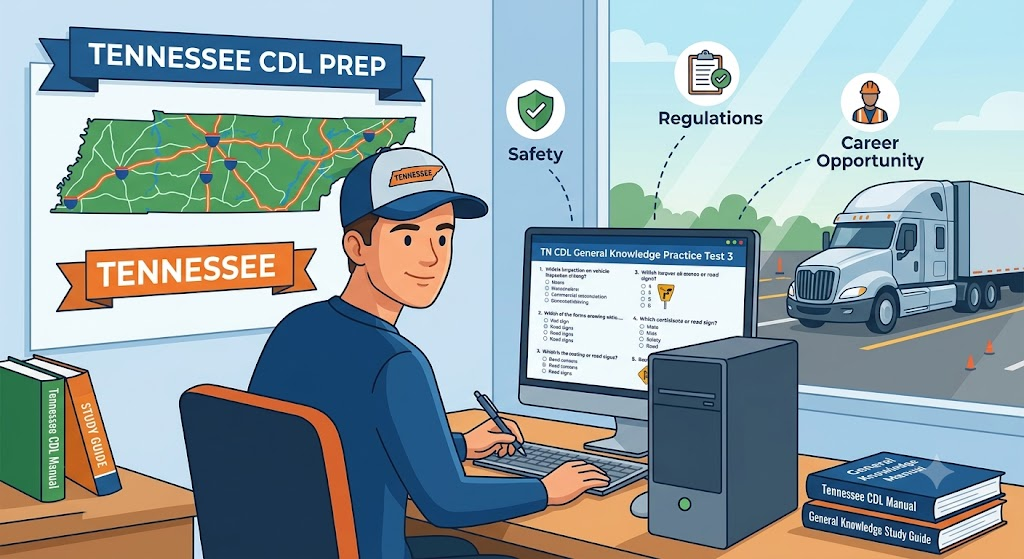 Tennessee CDL General Knowledge Practice Test 3 Banner