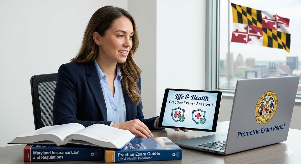 Maryland Life and Health Insurance License Practice Exam Banner