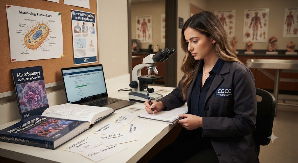 CGCC Mortuary Science – Microbiology Practice Banner