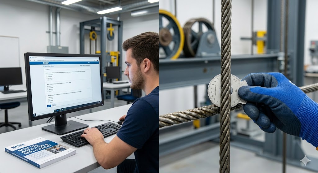 NEIEP Inspecting & Replacing Suspension Means 250 Practice Exam Banner