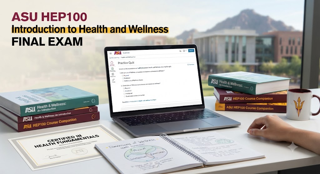 Arizona State University (ASU) HEP100 Introduction to Health and Wellness Final Practice Exam Banner