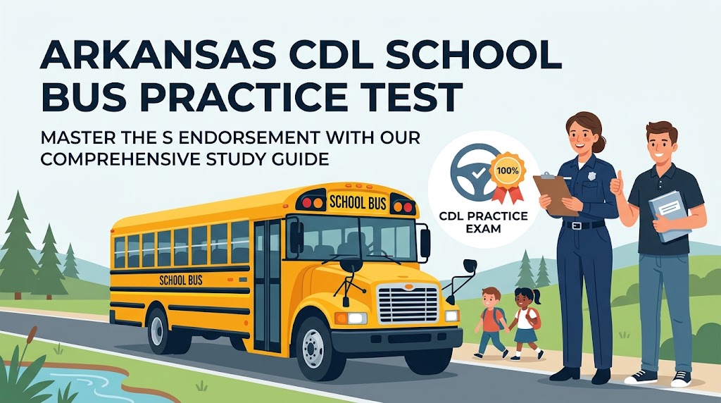 Arkansas CDL School Bus Practice Test Banner