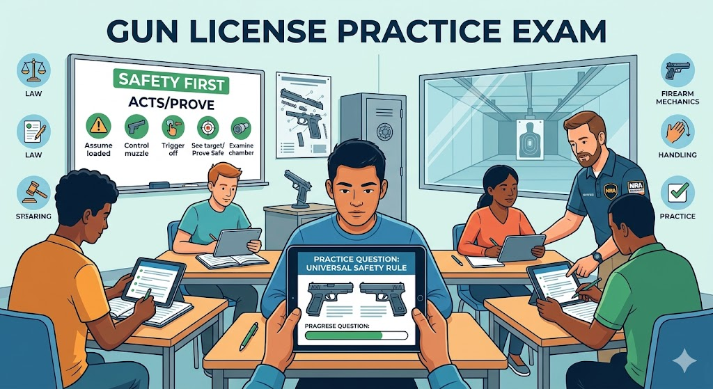 Gun License Practice Exam Banner