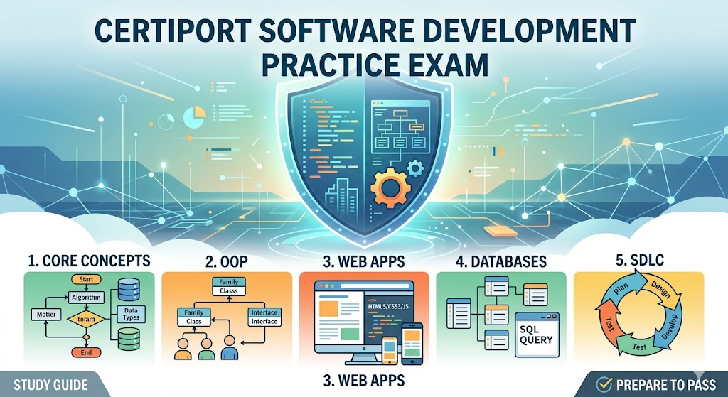 CertiPort Software Development Practice Exam Banner