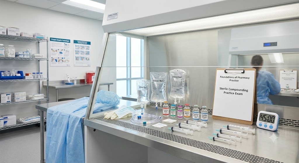 Foundations of Pharmacy Practice Sterile Compounding Practice Exam Banner