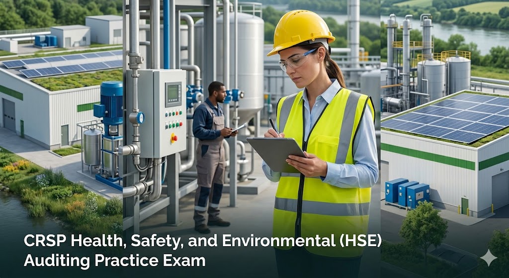 CRSP Health, Safety, and Environmental (HSE) Auditing Practice Exam Banner