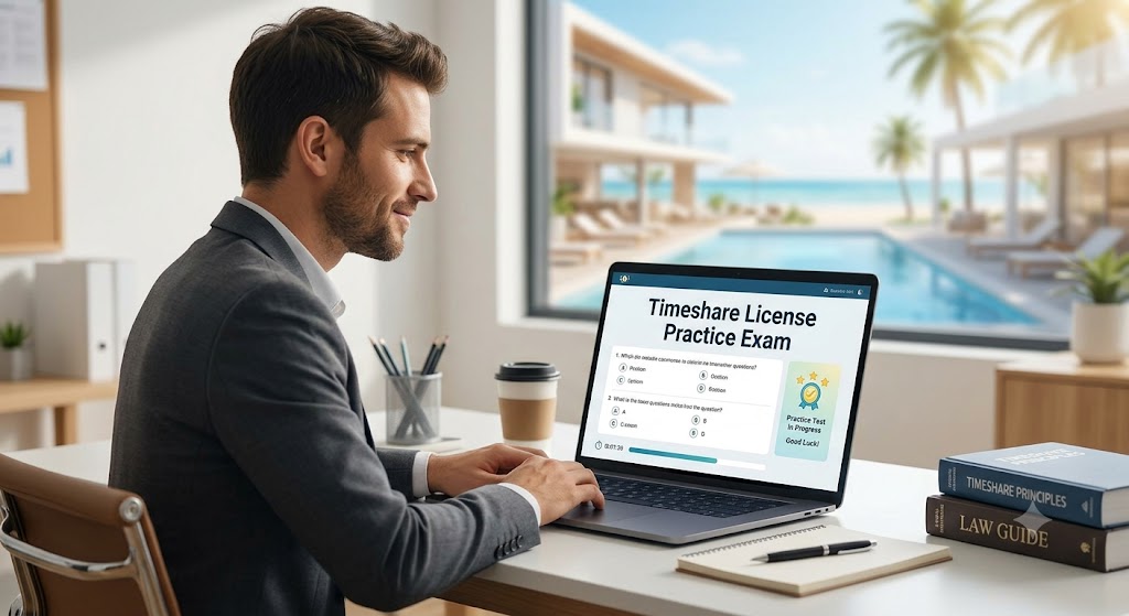 Timeshare License Practice Exam Banner