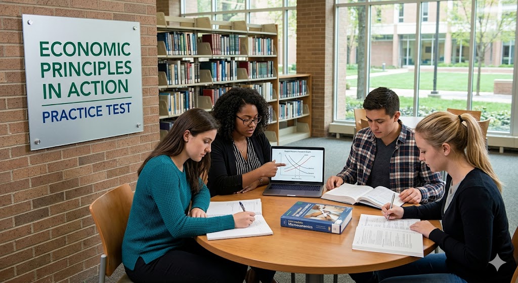 Economic Principles in Action Practice Test Banner