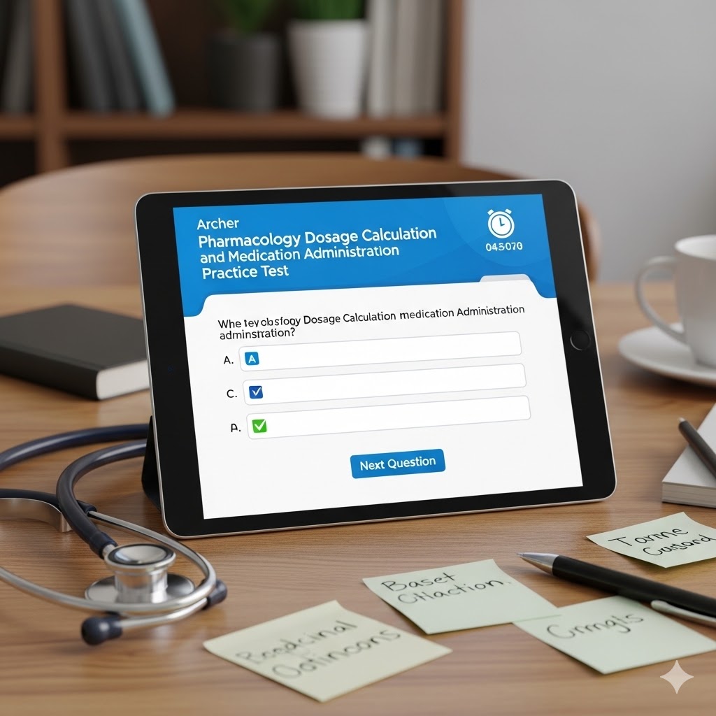 Archer Pharmacology & Dosage Calc Practice Exam Banner