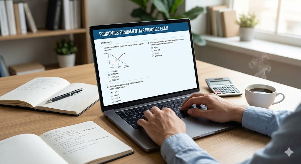 Economics Fundamentals Practice Test Banner