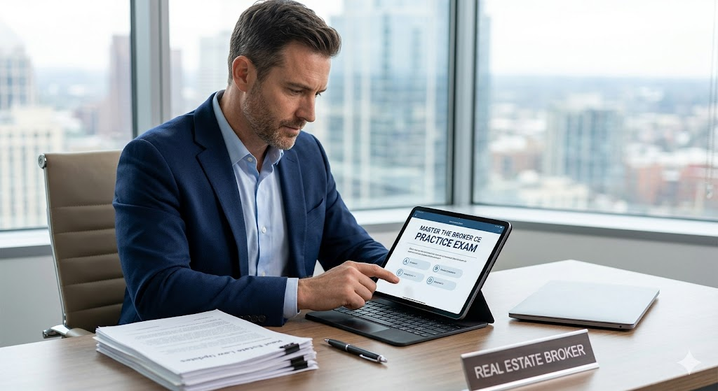Broker Continuing Education (CE) Practice Exam Banner