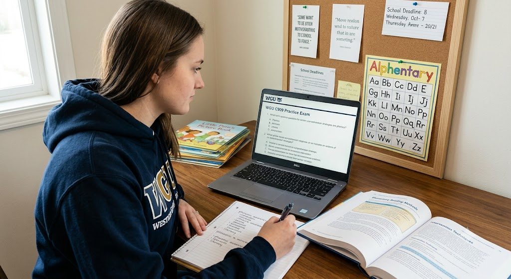 Western Governors University (WGU) EDUC4211 C909 Elementary Reading Methods and Interventions Practice Exam Banner