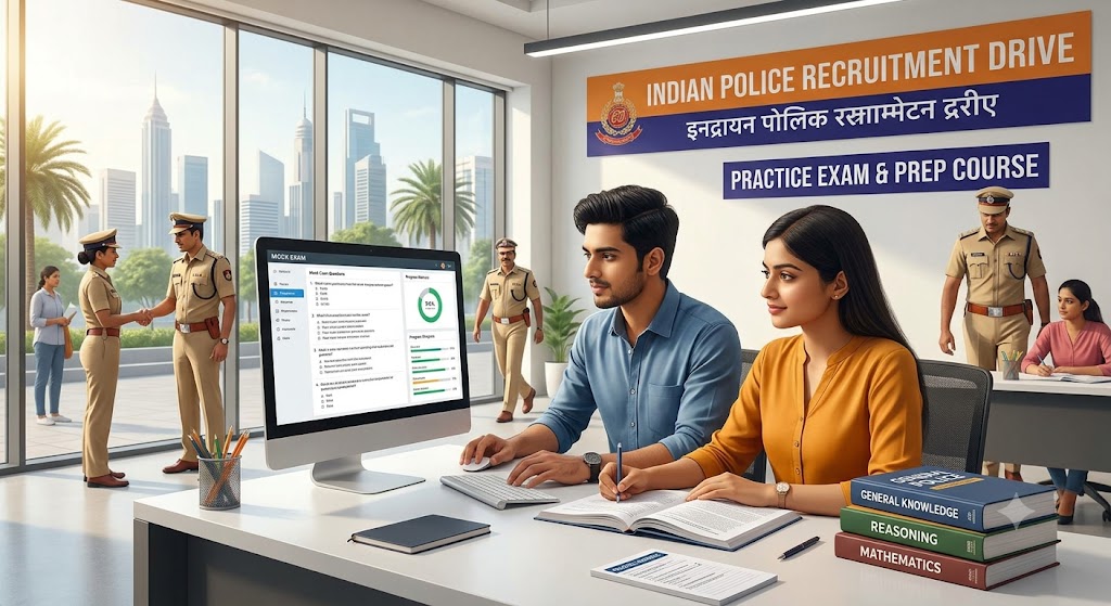 Police Recruitment Practice Test & Exam Prep | India Banner