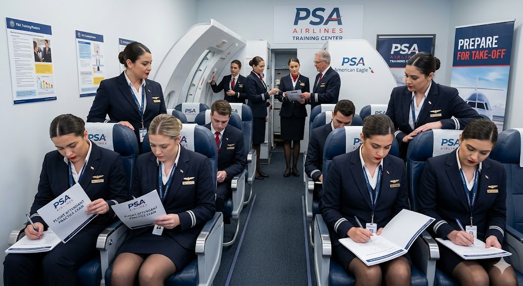 PSA Airlines Flight Attendant Training Practice Test Banner