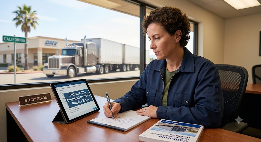 California CDL Combination Practice Test 2 Banner